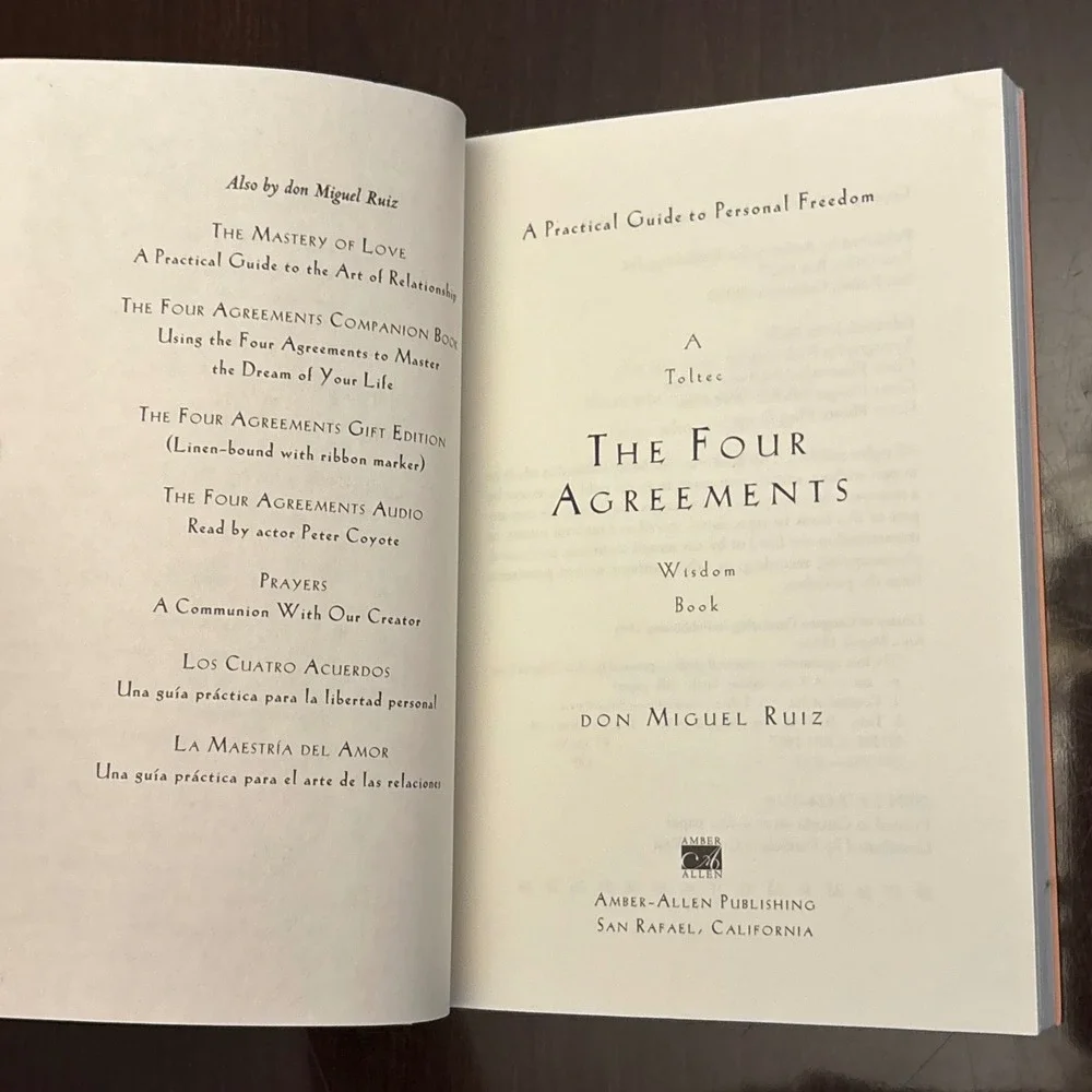 The Four Agreements Book Don Miguel Ruiz Toltec Wisdom Freedom‎ Spirituality